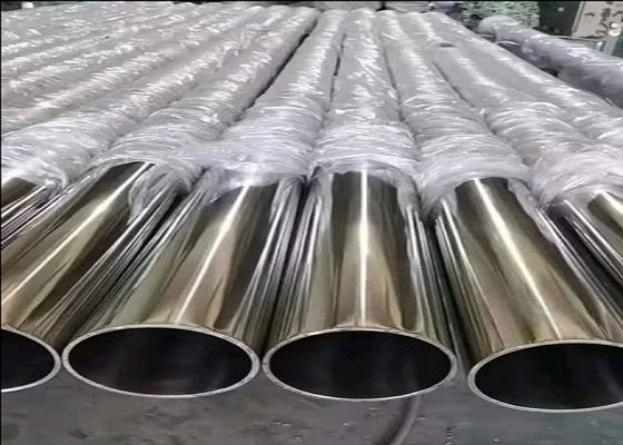 304 316 गोल स्टेनलेस स्टील पाइप Beveled अंत 2B सतह खत्म 1/4 इंच 48 इंच
