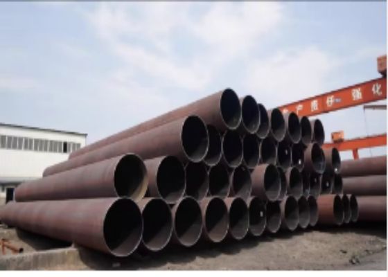 ASTM A252 मानक LSAW स्टील पाइप जिसमें अनुदैर्ध्य वेल्डेड लाइन और 5mm-50mm WT है